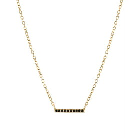 ジャニ ベルニーニ レディース ネックレス・チョーカー・ペンダントトップ アクセサリー Black Spinel Bar Necklace Gold Over Silver