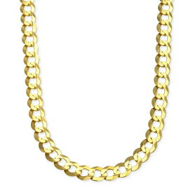 イタリアン ゴールド メンズ ネックレス・チョーカー アクセサリー Curb Chain Link Necklace 24" in Solid 10k Gold (10 mm) Yellow Gold