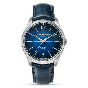 {[VG Y rv ANZT[ Men's Swiss Automatic Clifton Blue Leather Strap Watch 39mm Blue