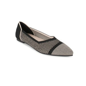 ^n fB[X T_ V[Y Women's Antigua Knit Slip-On Flats Black