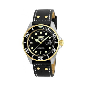 CrN^ Y rv ANZT[ Men's 22074 Pro Diver Quartz 3 Hand Black Dial Watch Black