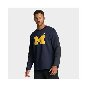 W[_ Y TVc gbvX Men's Navy Michigan Wolverines 2025 Sideline Coach Performance Long Sleeve T-Shirt Navy