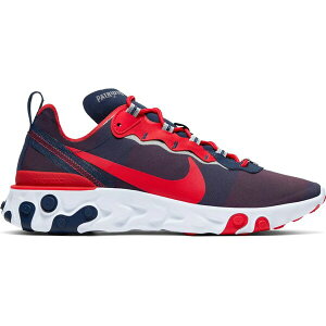 Nike �i�C�L �����Y �X�j�[�J�[ �yNike React Element 55 New England Patriots�z �T�C�Y US_12(30.0cm) College Navy/White-Silver-University Red