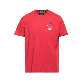 【送料無料】 アクアスキュータム メンズ Tシャツ トップス T-shirts Red