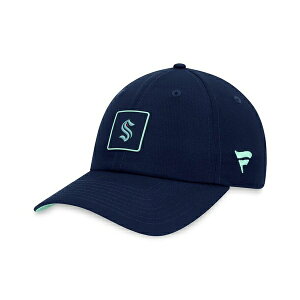 t@ieBNX Y Xq ANZT[ Men's Blue Seattle Kraken Authentic Pro Rink Adjustable Hat Blue