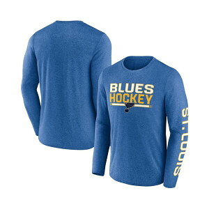 �t�@�i�e�B�N�X �����Y T�V���c �g�b�v�X Men's Heather Blue St. Louis Blues Sweep Iconic Synthetic Long Sleeve T-Shirt Heather Blue