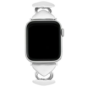 アンクライン レディース 腕時計 アクセサリー Women's Heart Shaped Alloy Metal Link Bracelet designed for Apple Watch 42mm (Series 10) & 38/40/41mm Silver-Tone