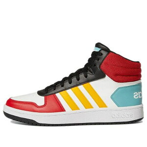 adidas AfB_X Y Xj[J[ White/Black/Red/Yellow yadidas Hoops 2.0 Mid 'Multi-Color' GY5890z TCY US_9.5(27.5cm)