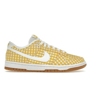 Nike iCL fB[X Xj[J[ yNike Dunk Low Yellow Gingham (Women's)z TCY US_7(24.0cm) Vivid Sulfur/White-Gum Light Brown