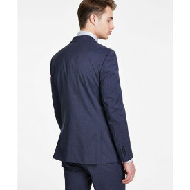 ダナ キャラン ニューヨーク メンズ ジャケット＆ブルゾン アウター Men's Modern-Fit Blue Mini Check Suit Separate Jacket Blue