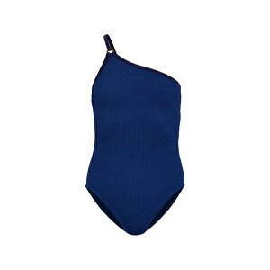 �t���U�E�W�[ ���f�B�[�X �����s�[�X �g�b�v�X Clara crinkle-effect swimsuit Blue