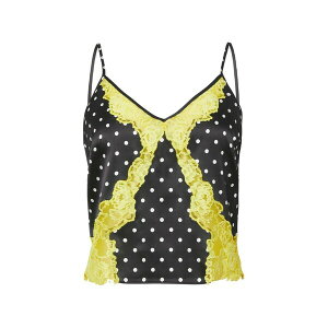 �t���[�f���}�[�� ���f�B�[�X �J�b�g�\�[ �g�b�v�X Juliet lace-trim dotted camisole top Black