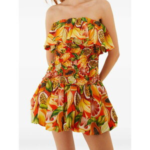 �t�@�[�� ���I ���f�B�[�X �����s�[�X �g�b�v�X Fruit garden ruffled dress Orange