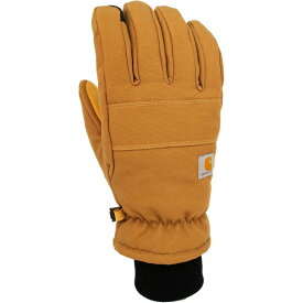 カーハート メンズ 手袋 アクセサリー Carhartt Men's Insulated Duck Synthetic Leather Knit Cuff Gloves Brown