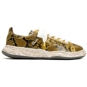 Maison Mihara Yasuhiro �~�n�����X�q�� �����Y �X�j�[�J�[ �yMaison Mihara Yasuhiro Charles OG Sole Leather Low Python Printed Yellow�z �T�C�Y US_8(26.0cm) Yellow