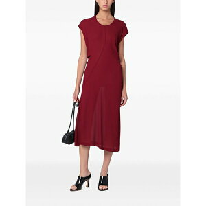 �V�b�N�X�X���[�i�C���Z�u�� ���f�B�[�X �����s�[�X �g�b�v�X S-curve midi dress Red
