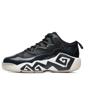 FILA �t�B�� �����Y �X�j�[�J�[ �yFILA MB1 Retro Basketball Shoes Black F12W041201FII�z �T�C�Y US_5(23.0cm)