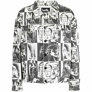 �n�N�[�� �����Y �W���P�b�g���u���]�� �A�E�^�[ This is chess denim jacket Black