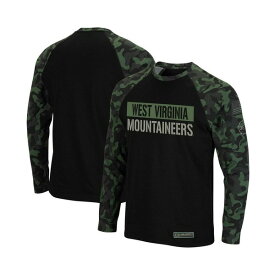 コロシアム レディース Tシャツ トップス Men's Black, Camo West Virginia Mountaineers OHT Military-Inspired Appreciation Big and Tall Raglan Long Sleeve T-shirt Black, Camo