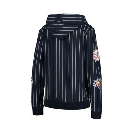 ニューエラ レディース ジャケット＆ブルゾン アウター Women's Navy New York Yankees Pinstripe Tri-Blend Full-Zip Jacket Navy