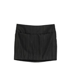�h���_�b�v ���f�B�[�X �X�J�[�g �{�g���X Pinstripe-pattern mini skirt Black