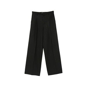 �T���h�� ���f�B�[�X �J�W���A���p���c �{�g���X Pinstripe-pattern pleated palazzo pants Black