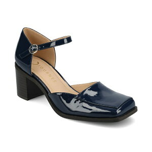 �W���[�j�[�R���N�V���� ���f�B�[�X �p���v�X �V���[�Y Women's Evangeline Square Toe Pumps Patent, Navy