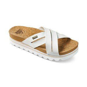 [t fB[X T_ V[Y Women's Cushion Bloom Slip-On Crisscross Platform Slide Sandals Cloud