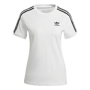 adidas AfB_X fB[X Xj[J[ y(WMNS) adidas originals 3 Stripes Tee Sports Training Stripe Round Neck Short Sleeve White T-Shirt GN2913z TCY US_W_40