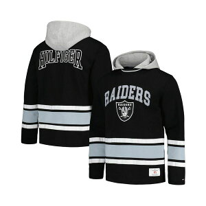 トミー ヒルフィガー メンズ パーカー・スウェットシャツ アウター Men's Black Las Vegas Raiders Ivan Fashion Pullover Hoodie Black