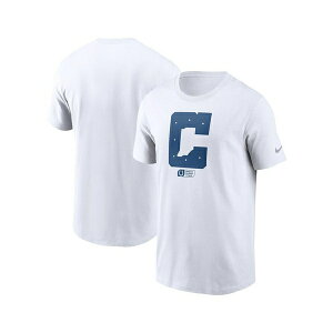 iCL Y Vc gbvX Men's White Indianapolis Colts Faded Essential T-Shirt White