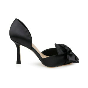 WEF_OC~VJ fB[X pvX V[Y Women's Sidney Slip On Evening Bow Pumps Black Satin