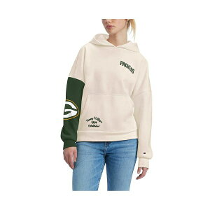 g~[ qtBK[ fB[X p[J[EXEFbgVc AE^[ Women's Cream, Green Green Bay Packers Harriet Pullover Hoodie Cream, Green