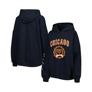 g~[ qtBK[ fB[X p[J[EXEFbgVc AE^[ Women's Navy Chicago Bears Becca Drop Shoulder Pullover Hoodie Navy