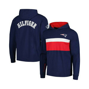 g~[ qtBK[ Y Vc gbvX Men's Navy New England Patriots Morgan Long Sleeve Hoodie T-shirt Navy