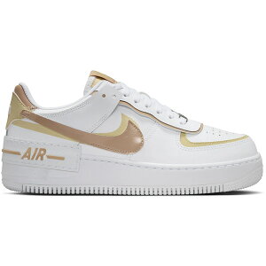 Nike iCL fB[X Xj[J[ yNike Air Force 1 Low Shadow White Team Gold Rattan (Women's)z TCY US_6(23.0cm) White/Team Gold/White/Hemp