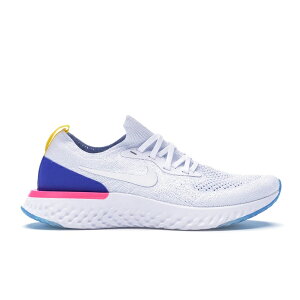 Nike �i�C�L ���f�B�[�X �X�j�[�J�[ �yNike Epic React Flyknit White Racer Blue Pink Blast (Women's)�z �T�C�Y US_5(22.0cm) White/White-Racer Blue-Pink Blast