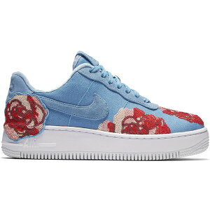 Nike �i�C�L ���f�B�[�X �X�j�[�J�[ �yNike Air Force 1 Upstep Low Denim Rose Sky (Women's)�z �T�C�Y US_8(25.0cm) December Sky/December Sky