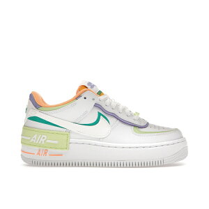 Nike iCL fB[X Xj[J[ yNike Air Force 1 Low Shadow White Peach Cream Lime (Women's)z TCY US_9.5(26.5cm) White/Peach Cream/Light Liquid Lime/White