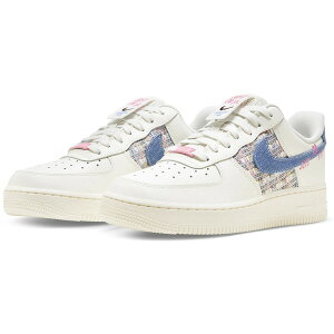 Nike iCL fB[X Xj[J[ yNike Air Force 1 Low '07 LX Denim Swoosh Boucle (Women's)z TCY US_9.5(26.5cm) Sail/Blue Whisper-Pale Ivory-Pinksicle-Cacao Wow