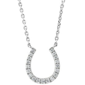 エフィー コレクション メンズ ネックレス・チョーカー アクセサリー EFFY&reg; Diamond Horseshoe 18" Pendant Necklace (1/6 ct. t.w.) in Sterling Silver Sterling Silver