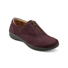 アース レディース サンダル シューズ Women's Fannie Round Toe Casual Slip On Flats Dark Red Leather