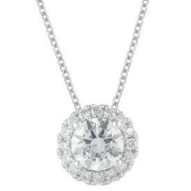 バッジェリーミシュカ レディース ネックレス・チョーカー・ペンダントトップ アクセサリー Lab Grown Diamond Halo 18" Pendant Necklace (1-1/5 ct. t.w.) in 14k White, Yellow or Rose Gold White Gold