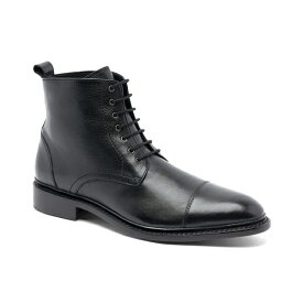 アンソニー ヴィア メンズ ブーツ シューズ Men's Monroe Lace-Up Goodyear Casual Leather Dress Boots Black