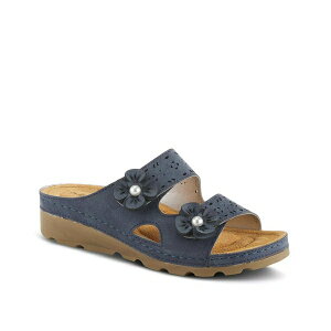 tNTX fB[X T_ V[Y Pamola Wedge Sandal Navy