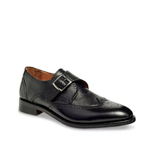 A\j[ BA Y Xb|E[t@[ V[Y Roosevelt Wingtip Monk Strap Slip-On Black