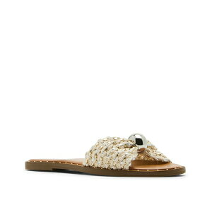 スティーブ マデン レディース サンダル シューズ Dipsy Sandal Beige/Gold Metallic/Silver Metallic Fabric