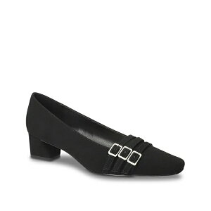 イージーストリート レディース パンプス シューズ Enya Pump Black Faux Suede