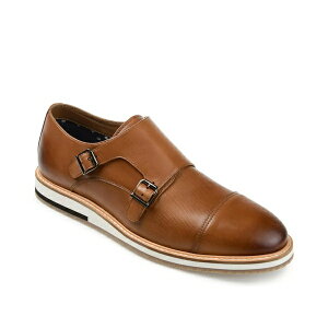トーマス アンド バイン メンズ スリッポン・ローファー シューズ Thatcher Monk Strap Slip-On Cognac