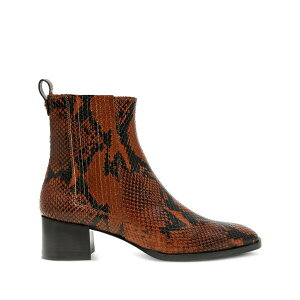 ���x���g�t�F�X�^ ���f�B�[�X �u�[�c �V���[�Y Leda python-print heeled boots Brown